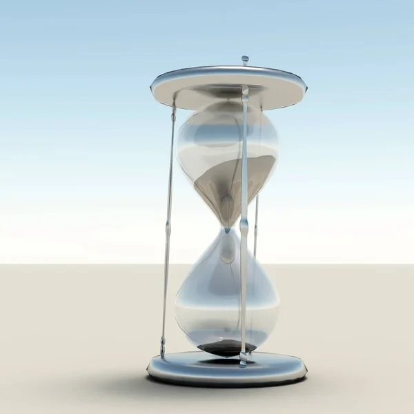 Render Hourglass Silver Parts — Stock Photo, Image