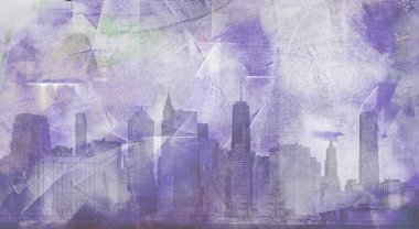Modern sanat. Manhattan görünümüne.