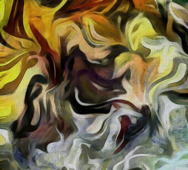 Sıvı satırları renk hareketinin. Sessiz renkler. 3D render.