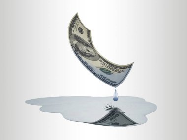 100 dolarlık banknot tatlı su damlar