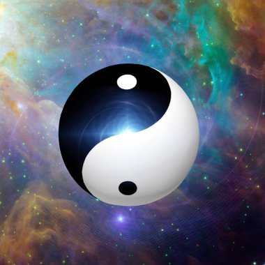 soyut Yin Yang Göksel