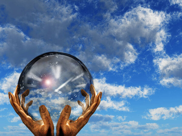 Time revealed, modern background