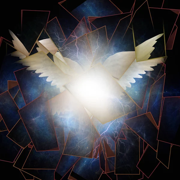 天使のような翼の抽象化の背景 — ストック写真