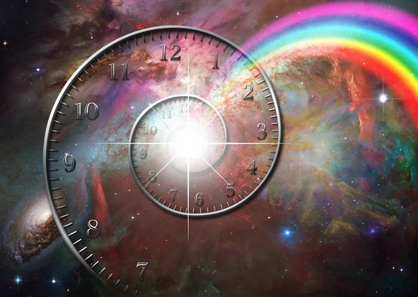 Espiral Del Tiempo Universo Arco Iris — Foto de Stock