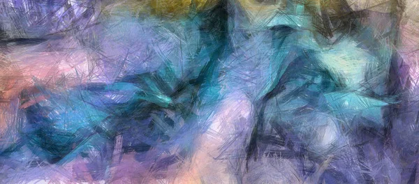 Muted Abstrakt Målning Pastellfärger Rendering — Stockfoto