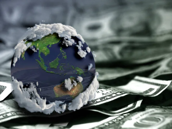 Globe Dollars — Stock Photo, Image