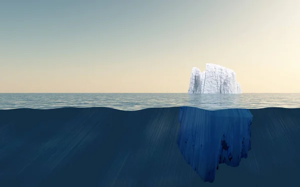 Niebieski Góry Lodowej Antarktyki Wody — Zdjęcie stockowe