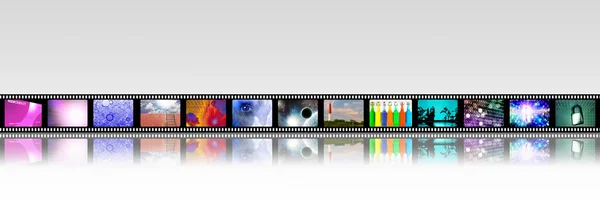 Film Strip Surreal Abstract Footage Rendering — Stock Photo, Image