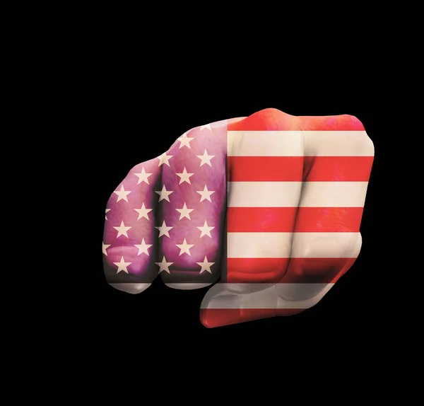 Американский Удар Кулаком Красочная Современная Иллюстрация Фона — стоковое фото