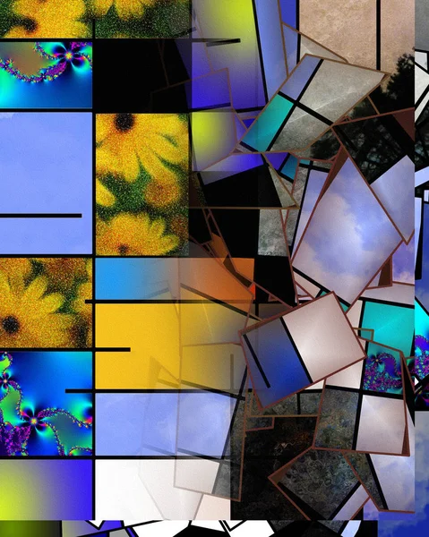 Abstract Patroon Met Bloemen — Stockfoto