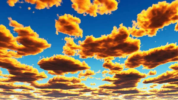 Chmury Fantazja Złoty Żółty — Zdjęcie stockowe