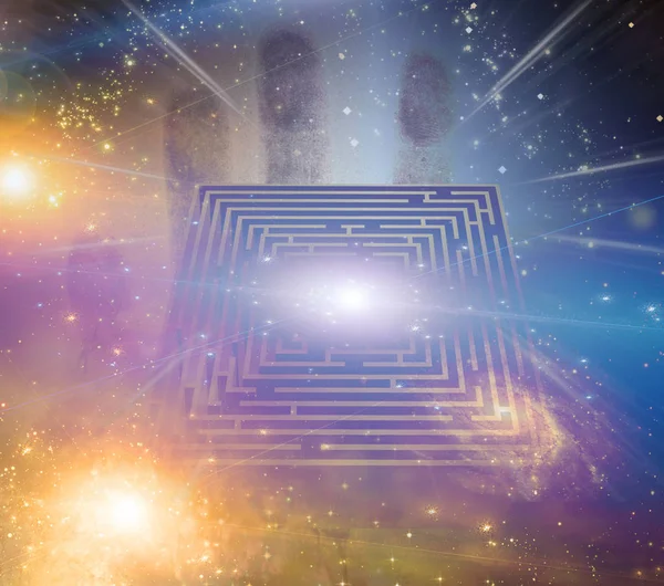 Maze Stars Other Elements — Stock Photo, Image