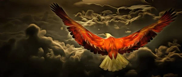 Pintura Águila Cielo —  Fotos de Stock