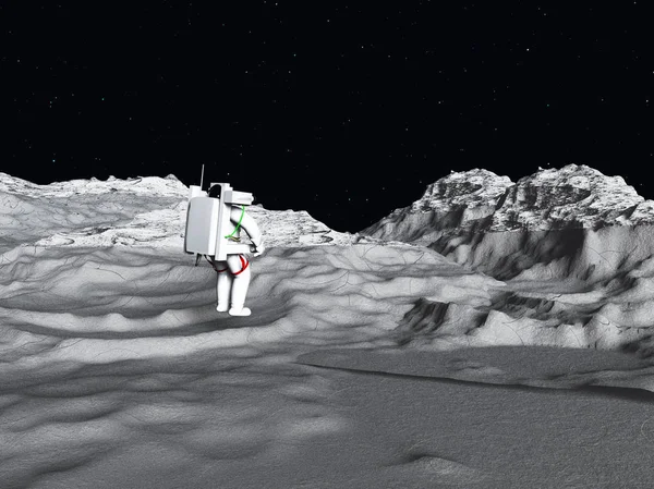 Astronaut Moon Surface — Stock Photo, Image