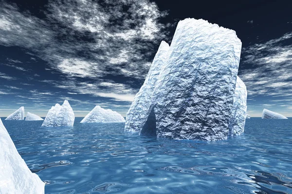 Eisberge Ozean — Stockfoto