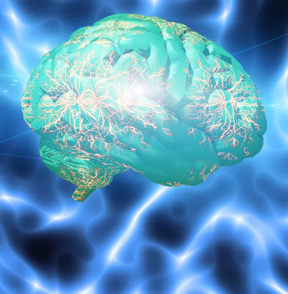 Wyładowania elektryczne w mózgu — Zdjęcie stockowe