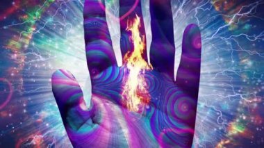 Tanrı 'nın elinde sonsuz ateş.