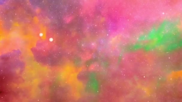 Nuvens coloridas e estrelas brilhantes — Vídeo de Stock