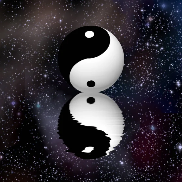 Yin Yang Sterne — Stockfoto