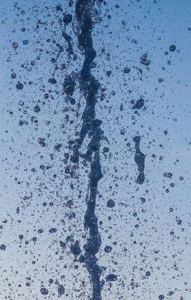 Strömung Einer Fontäne Spritzt Wasser Sonnenuntergang — Stockfoto