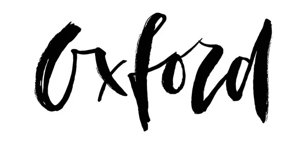 Logo kasar kota Oxford atau huruf tipografi untuk kartu pos, poster atau lainnya - Stok Vektor