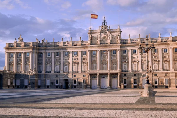 Мадрид Испания Сентября 2020 Вид Спереди Королевского Дворца — стоковое фото