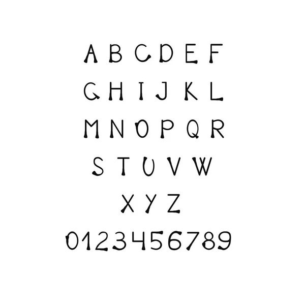 Vector Illustratie Van Alfabet Letters Cijfers — Stockvector