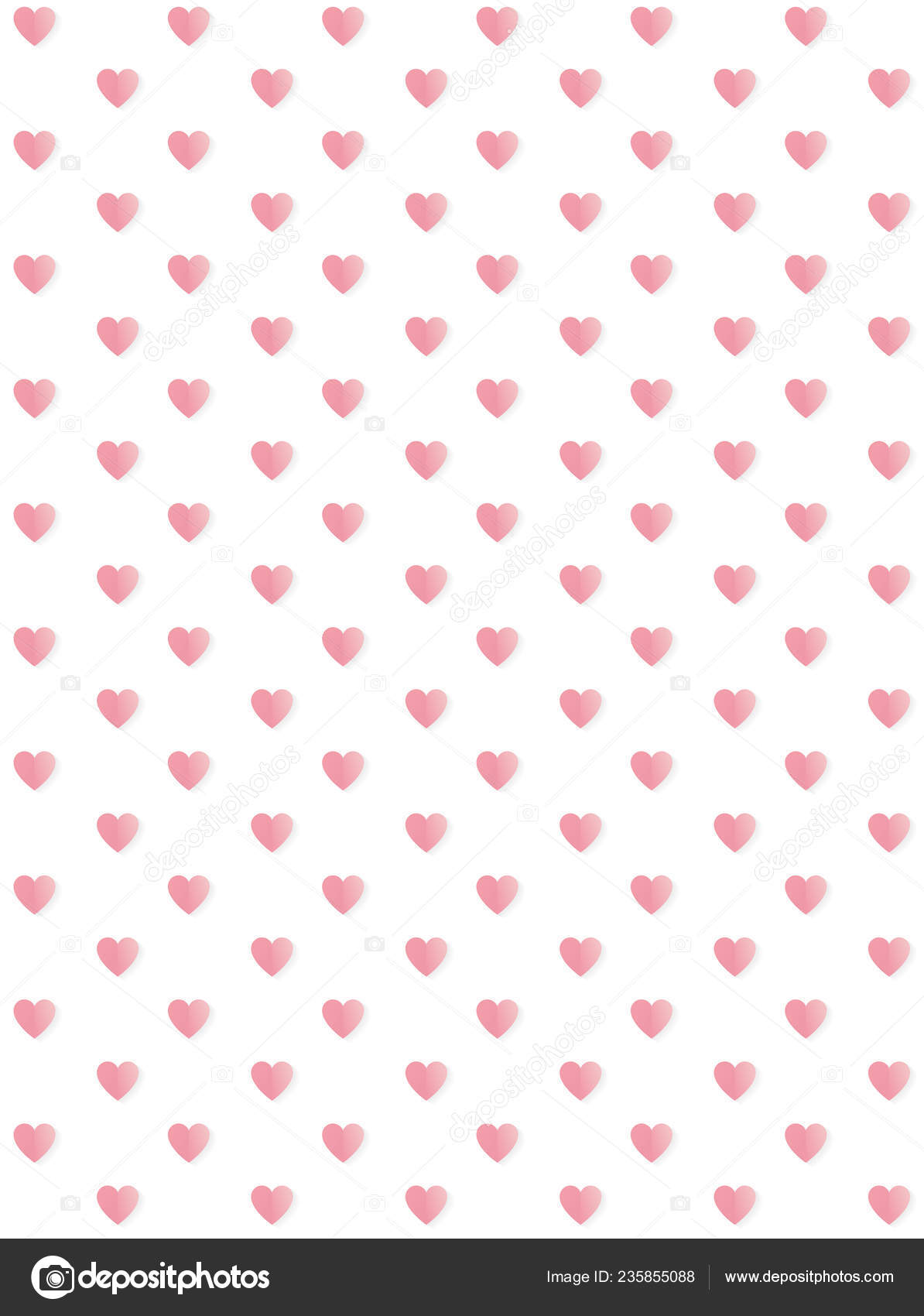 Heart Vector Pink Background