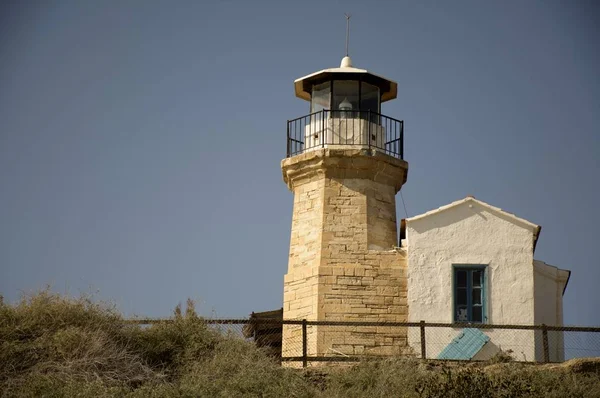 Old Historic Lighthouse Cyprus Sky — Stock Photo, Image
