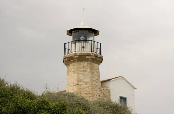 Oude Historische Vuurtoren Cyprus Lucht — Stockfoto