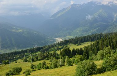 Kafkasya, Gürcistan, Svaneti, dağlar, seyahat