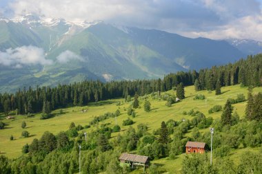 Kafkasya, Gürcistan, Svaneti, dağlar, seyahat