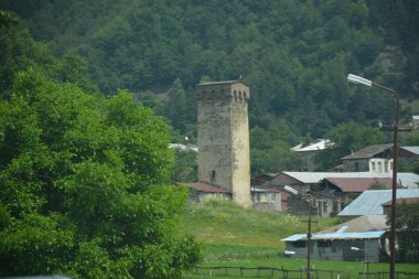 Kafkasya, Gürcistan, Svaneti, Svan Kulesi