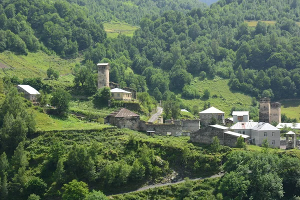 Kaukaz Gruzja Svaneti Wieża Svan — Zdjęcie stockowe