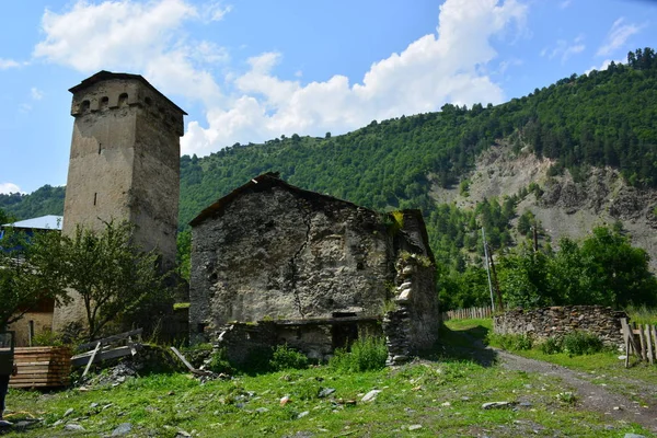 Kaukaz Gruzja Svaneti Wieża Svan — Zdjęcie stockowe