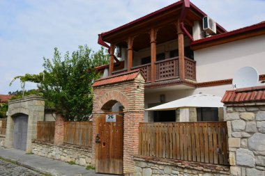 Kafkasya, Gürcistan, Mtskheta, seyahat, eski şehir, bina, kaldırım