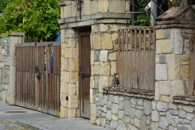 Kafkasya, Gürcistan, Mtskheta, seyahat, eski şehir, bina, kaldırım