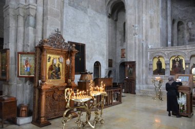 Kafkasya, Gürcistan, Mtskheta, seyahat, eski şehir, bina, kaldırım