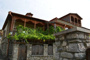 Kafkasya, Gürcistan, Mtskheta, seyahat, eski şehir, bina, kaldırım