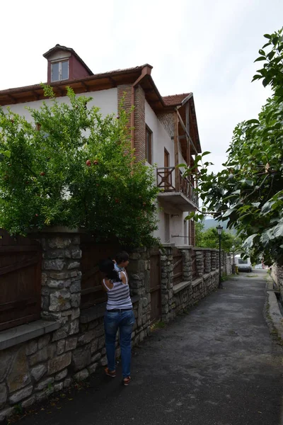 Cáucaso Geórgia Mtskheta Viajar Cidade Velha Construindo Pavimentação — Fotografia de Stock