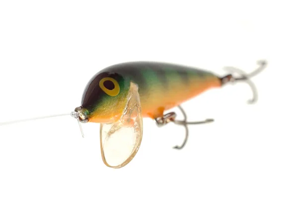 Isca Pesca Wobbler Isolado Fundo Branco — Fotografia de Stock