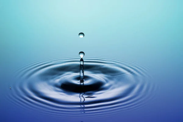 Falling drop of water Stock Image