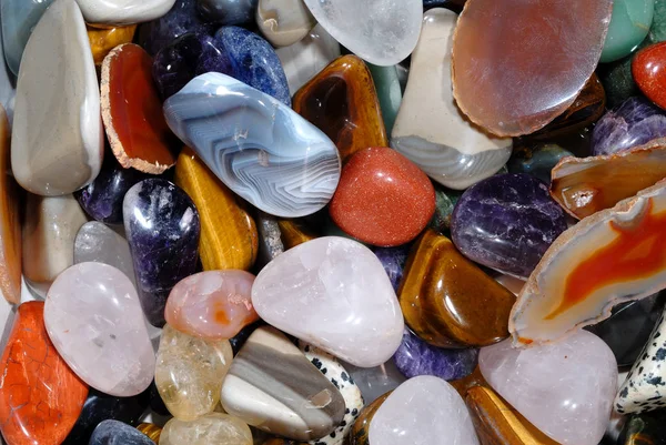 Texture, mix of colored gemstones — Stock Photo, Image