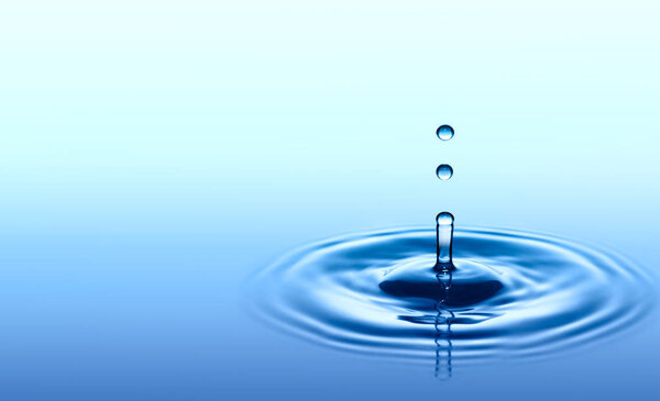 Falling drop of water