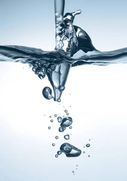 Splash, woda gazowana z bąbelkami — Zdjęcie stockowe