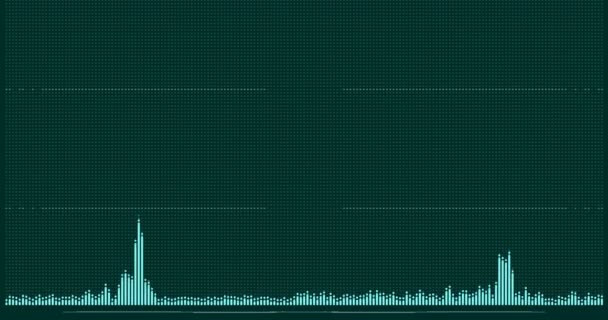 Digitális Hullámforma Equalizer Hud Elemek — Stock videók