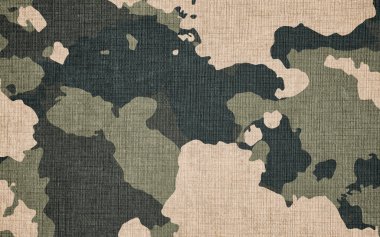 Arka plan için kirli kamuflaj kumaş dokusu