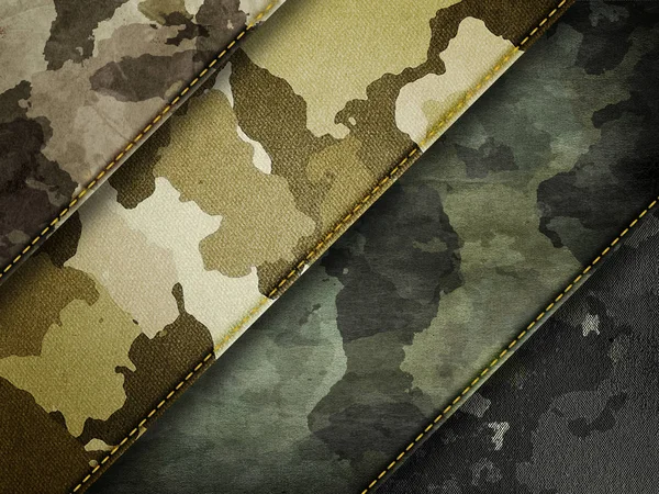 Smutsiga kamouflage tyg textur för bakgrund — Stockfoto