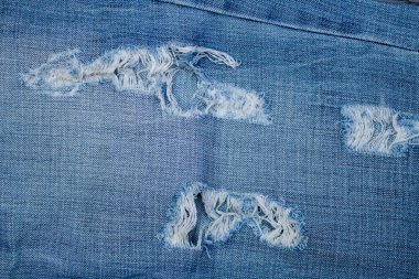 Mavi Jean doku bir delik ve konu ile.