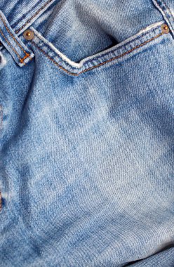 Mavi kot tekstil dokusu. Yakın çekim.